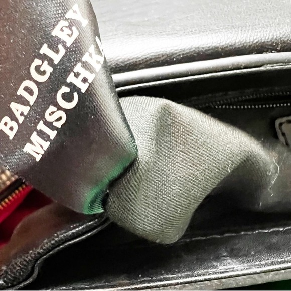 Badgley Mischka Black Flap Studded Gold Bag - Picture 10 of 11